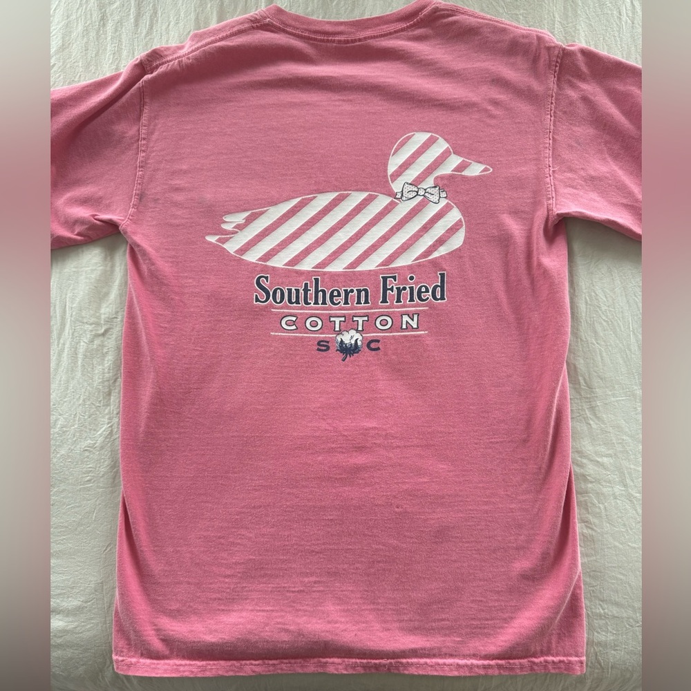 Southern Fried Cotton Pink Short Sleeve Tee Carolina Preppy